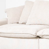 Sofa Linoa - Cream Beige Striped - 2,5 Seater