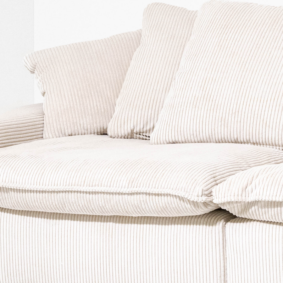 Sofa Linoa - Cream Beige Striped - 2,5 Seater