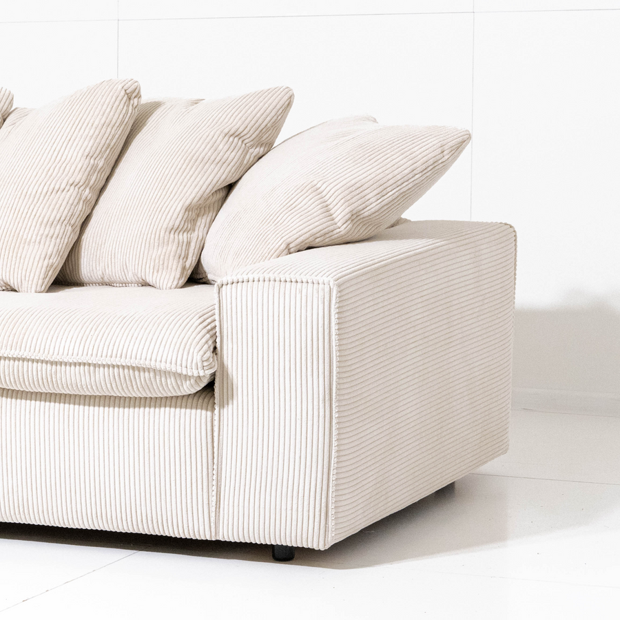 Sofa Linoa - Cream Beige Striped - 2,5 Seater