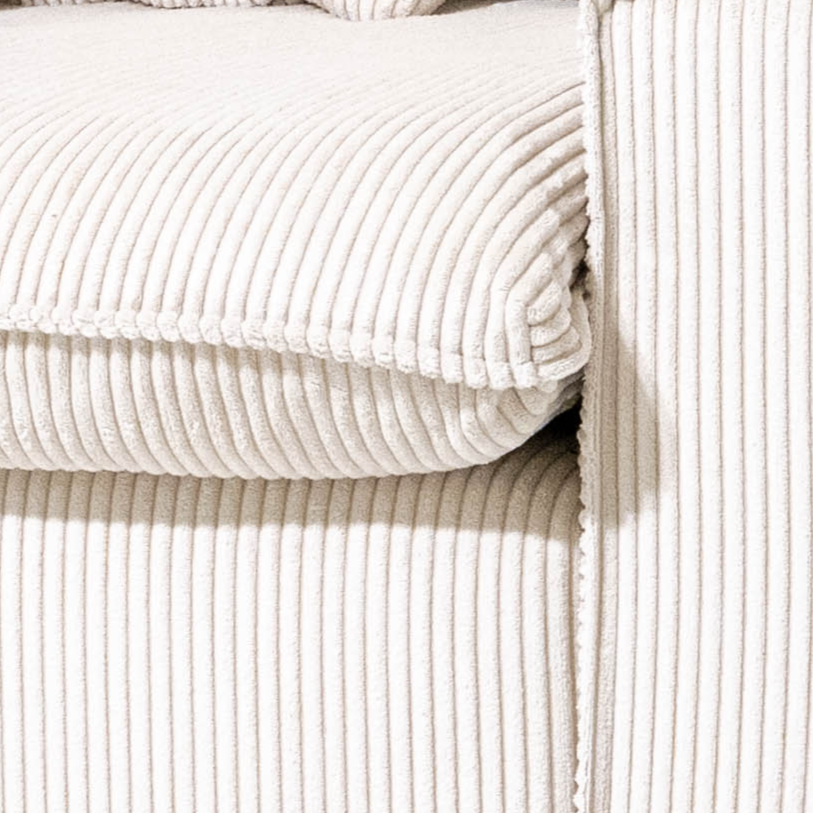 Sofa Linoa - Cream Beige Striped - 2,5 Seater