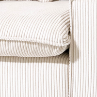 Sofa Linoa - Cream Beige Striped - 2,5 Seater