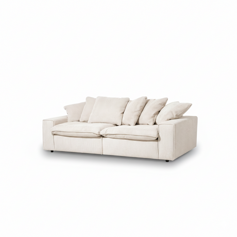 Sofa Linoa - Cream Beige Striped - 2,5 Seater