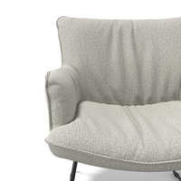 Chaise longue Slide – Sleek Sled Base in Easy-Care Sneak Tissu
