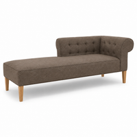 Lounge Cirus with Chesterfield Details - Brown - 175×70×70 cm