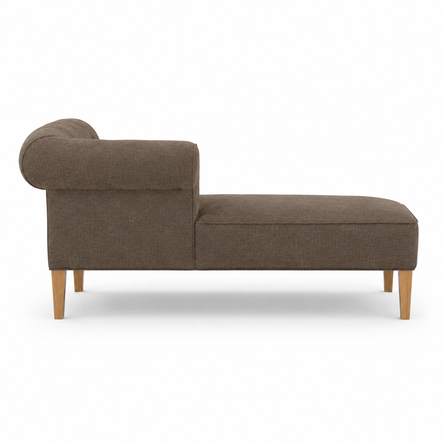 Lounge Cirus with Chesterfield Details - Brown - 175×70×70 cm