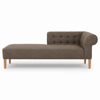 Lounge Cirus with Chesterfield Details - Brown - 175×70×70 cm