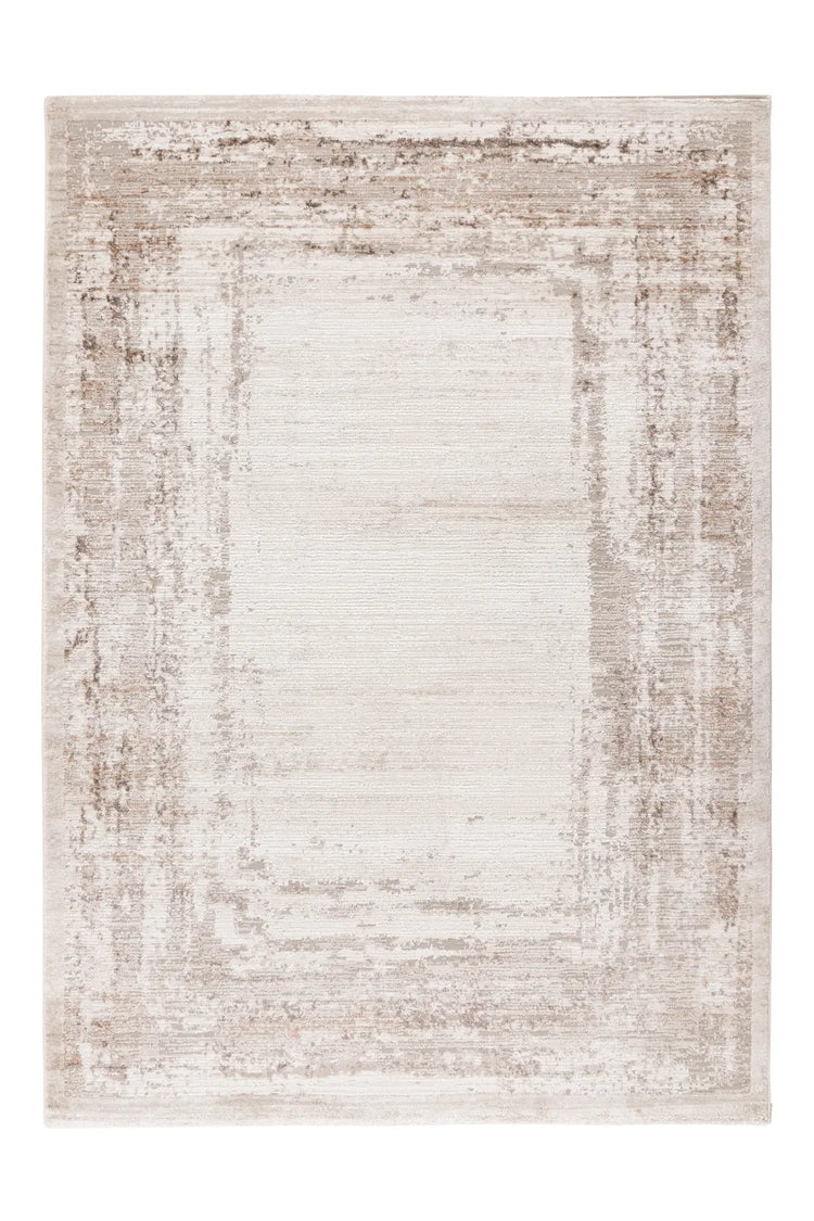 High-Pile Rug - Riveda Taupe Border
