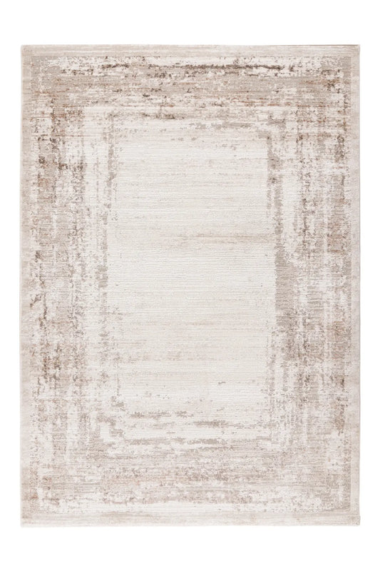 High-Pile Rug - Riveda Taupe Border