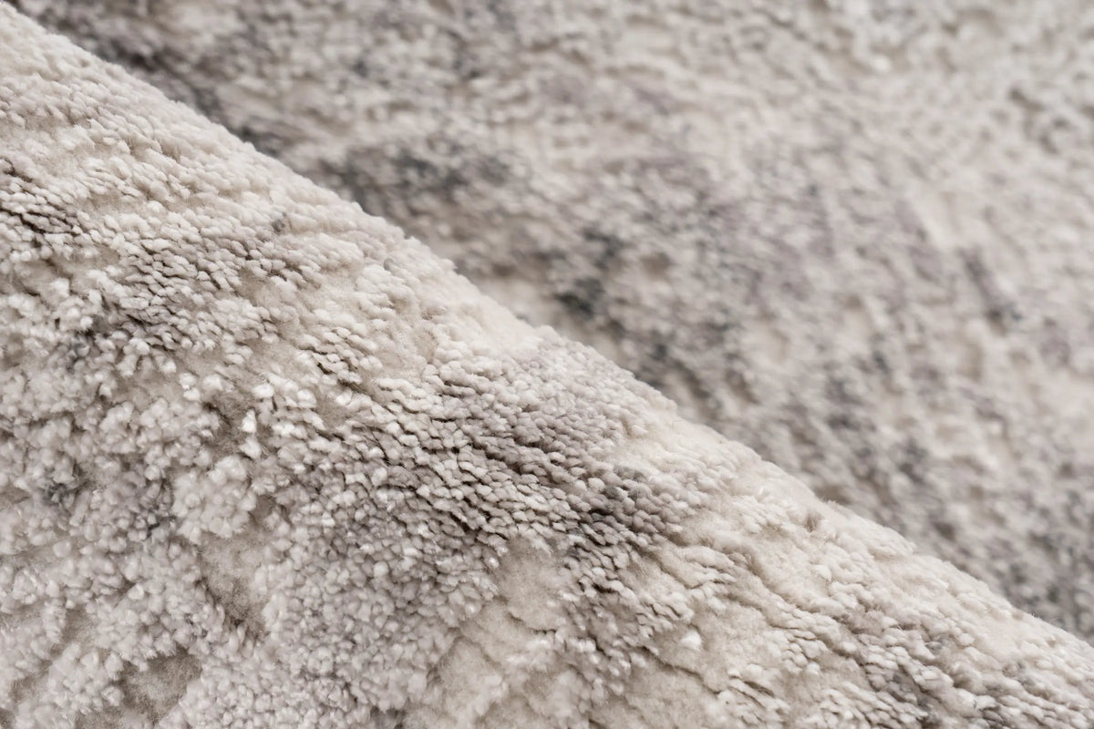 Hochflor-Teppich - Riveda Silber Abstract
