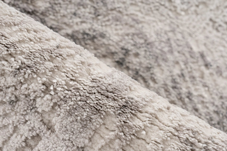 Hochflor-Teppich - Riveda Silber Abstract