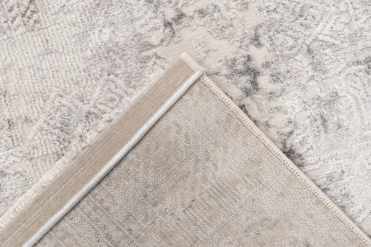 Hochflor-Teppich - Riveda Silber Abstract