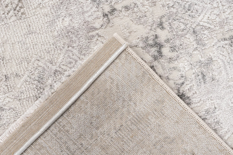 High-Pile Rug - Riveda Silver Abstract
