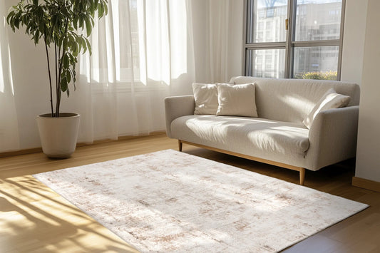 High-Pile Rug - Riveda Taupe Abstract 3
