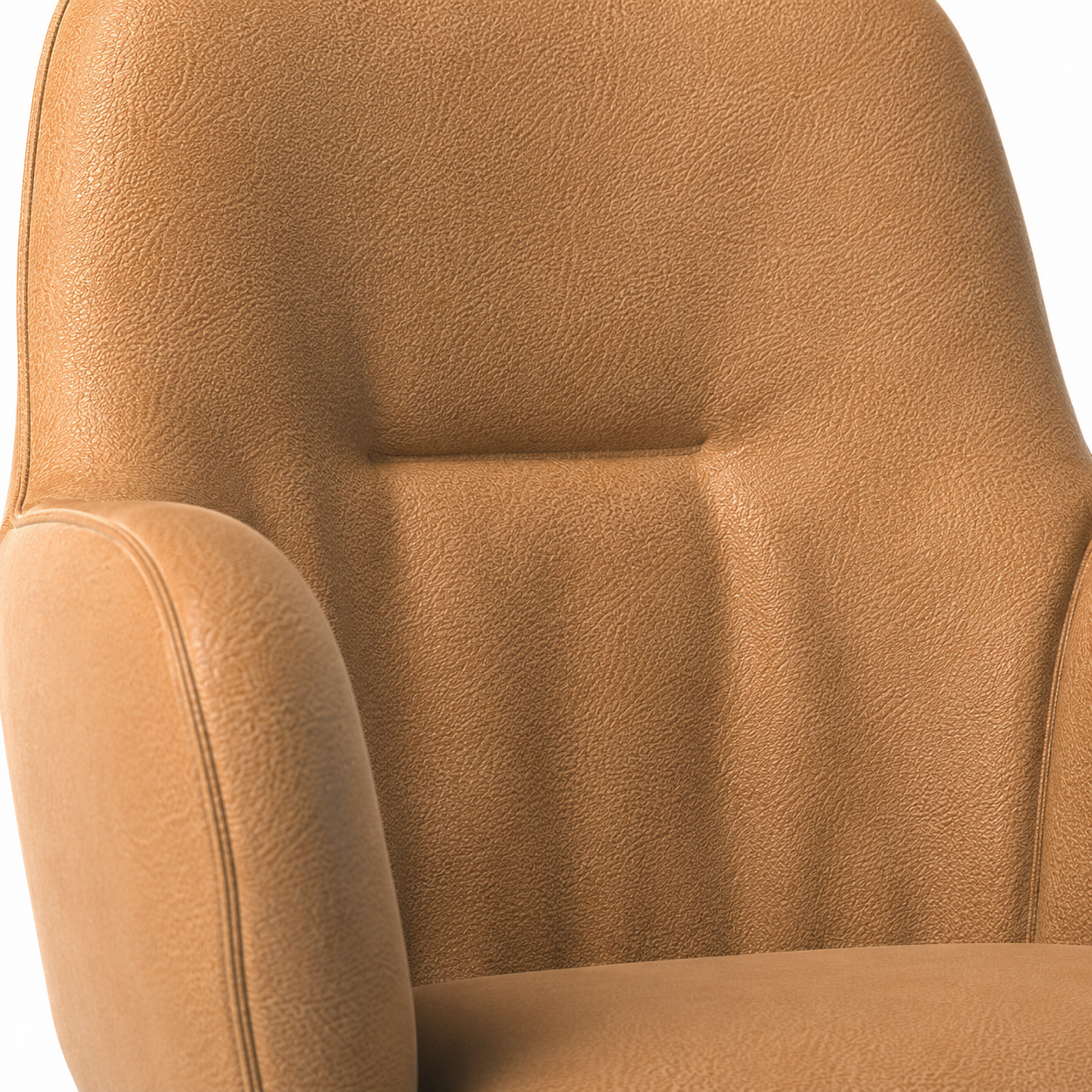 Mancini Dining Chair - Camel Leather B401 - Black Metal Legs - 60 x 63.5 x 88 cm