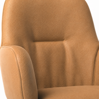 Mancini Dining Chair - Camel Leather B401 - Black Metal Legs - 60 x 63.5 x 88 cm