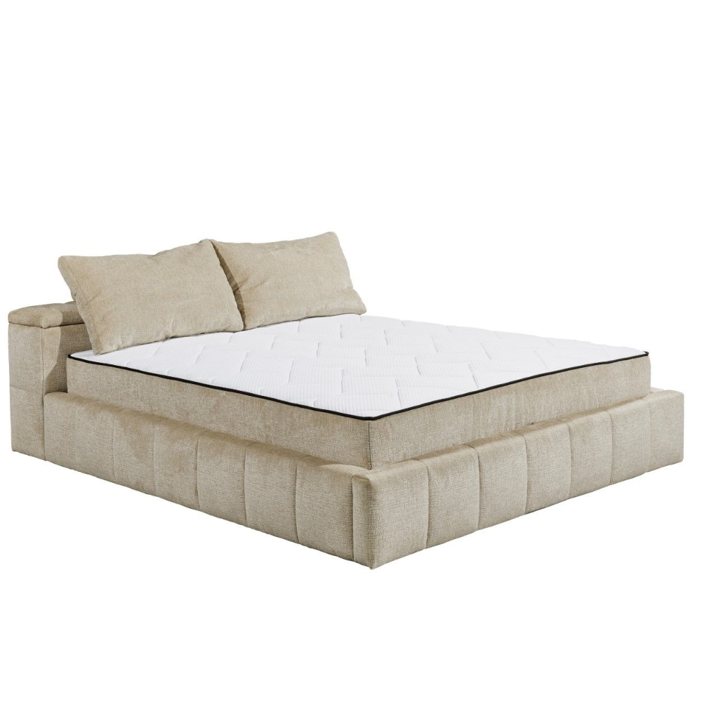 Bed Halston - Sand | Slatted Base & Matress