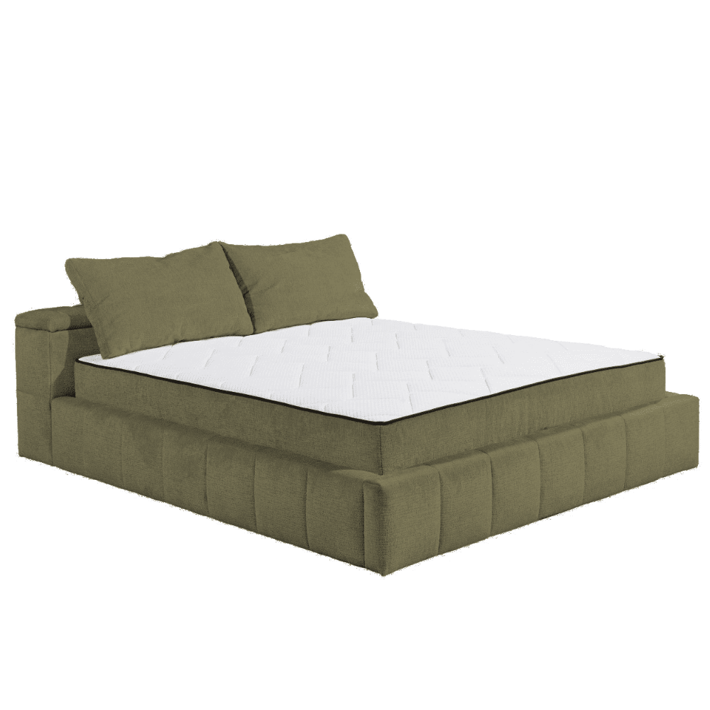 Bed Halston - Green | Slatted Base & Matress
