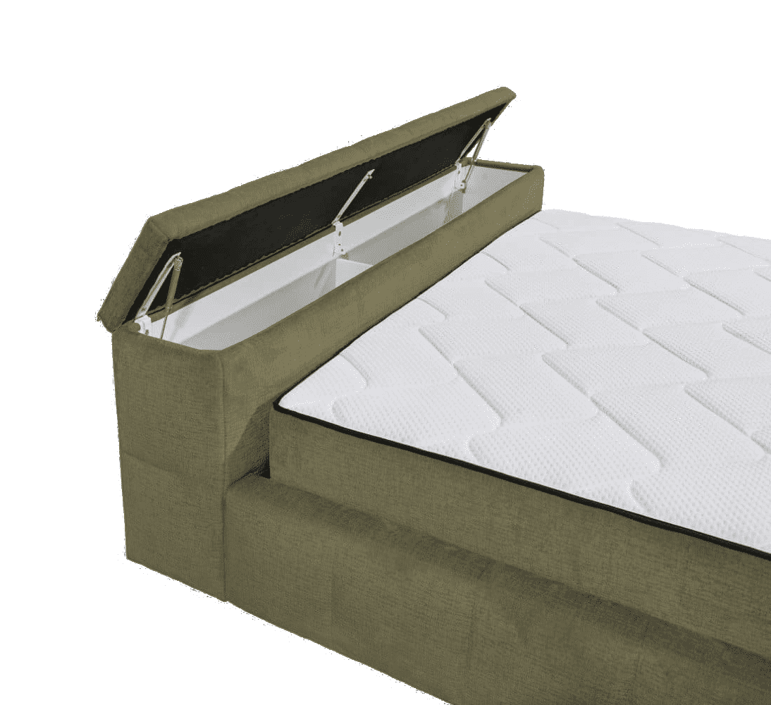 Bed Halston - Green | Slatted Base & Matress