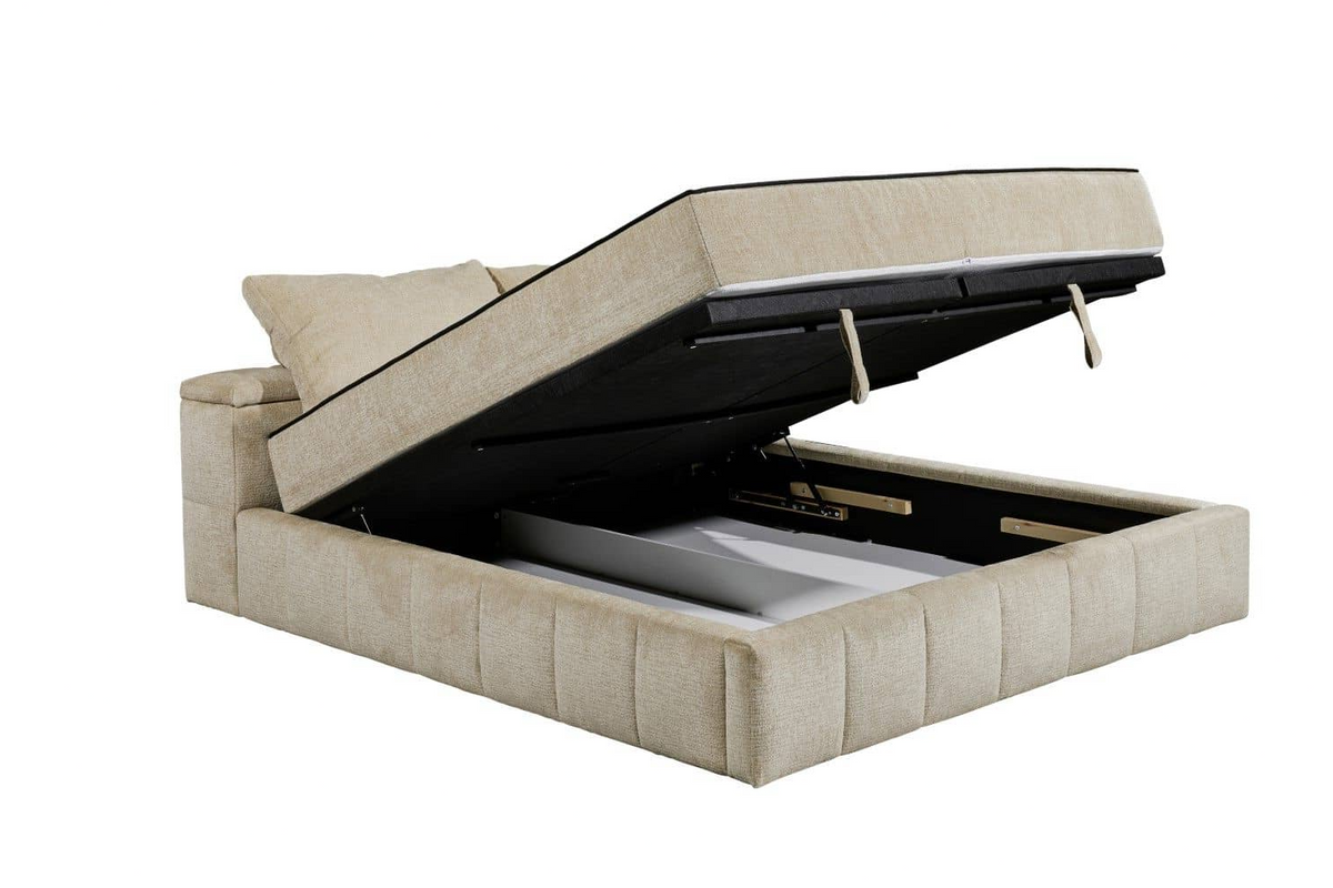 Bed Halston - Sand | Slatted Base & Matress