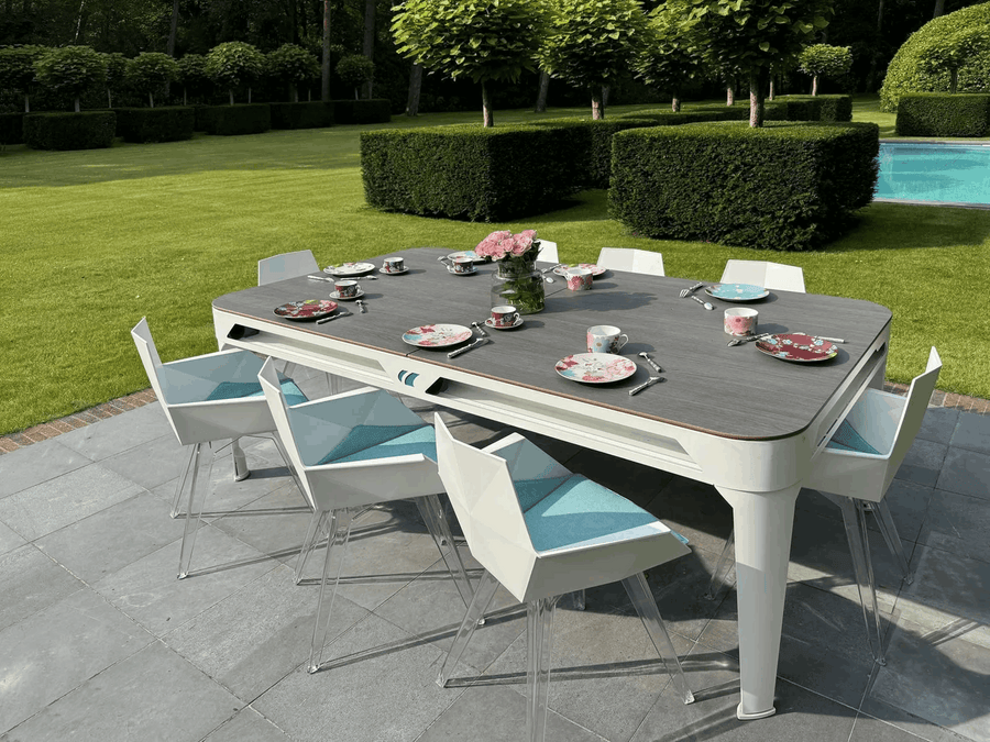 Outdoor Pool & Table de salle à manger 7FT Blanc