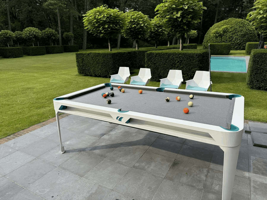 Outdoor Pool & Table de salle à manger 7FT Blanc