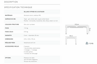 Outdoor Pool & Table de salle à manger 7FT Blanc