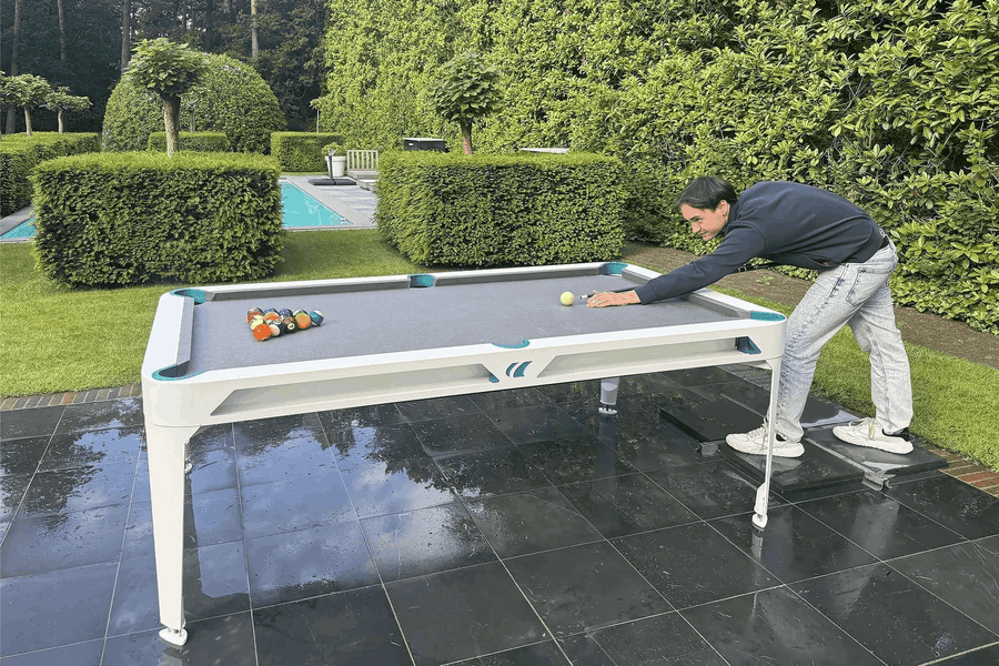 Outdoor Pool & Table de salle à manger 7FT Blanc