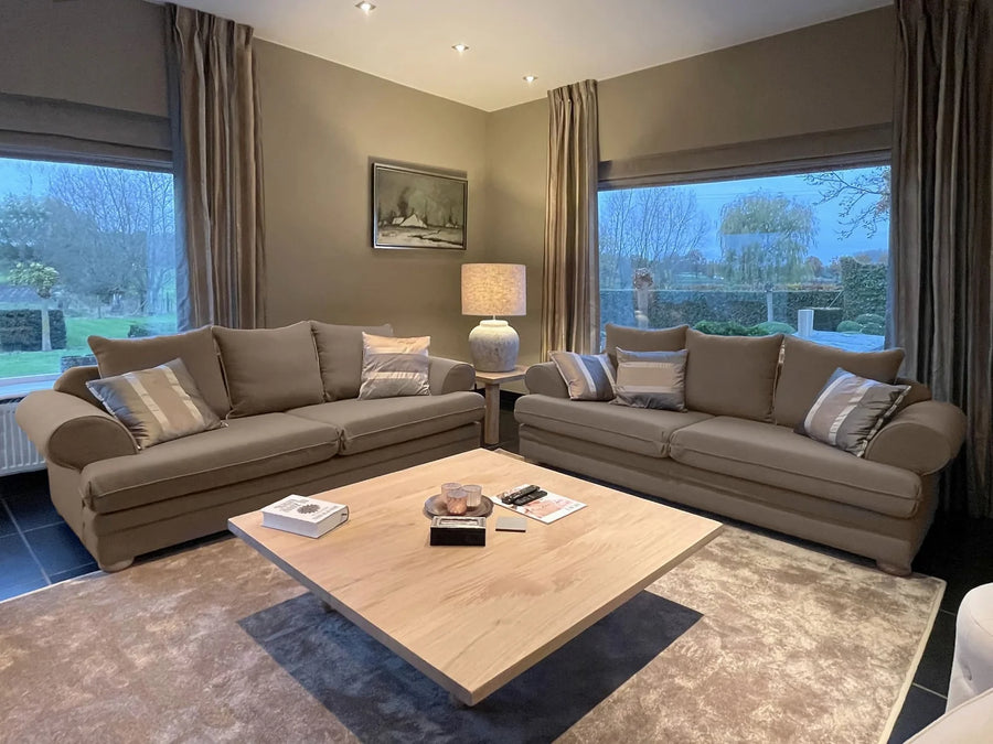 Bank Berkley - 3-zits - Bruin - Modulaire bank in landelijke stijl - 300x98x80cm