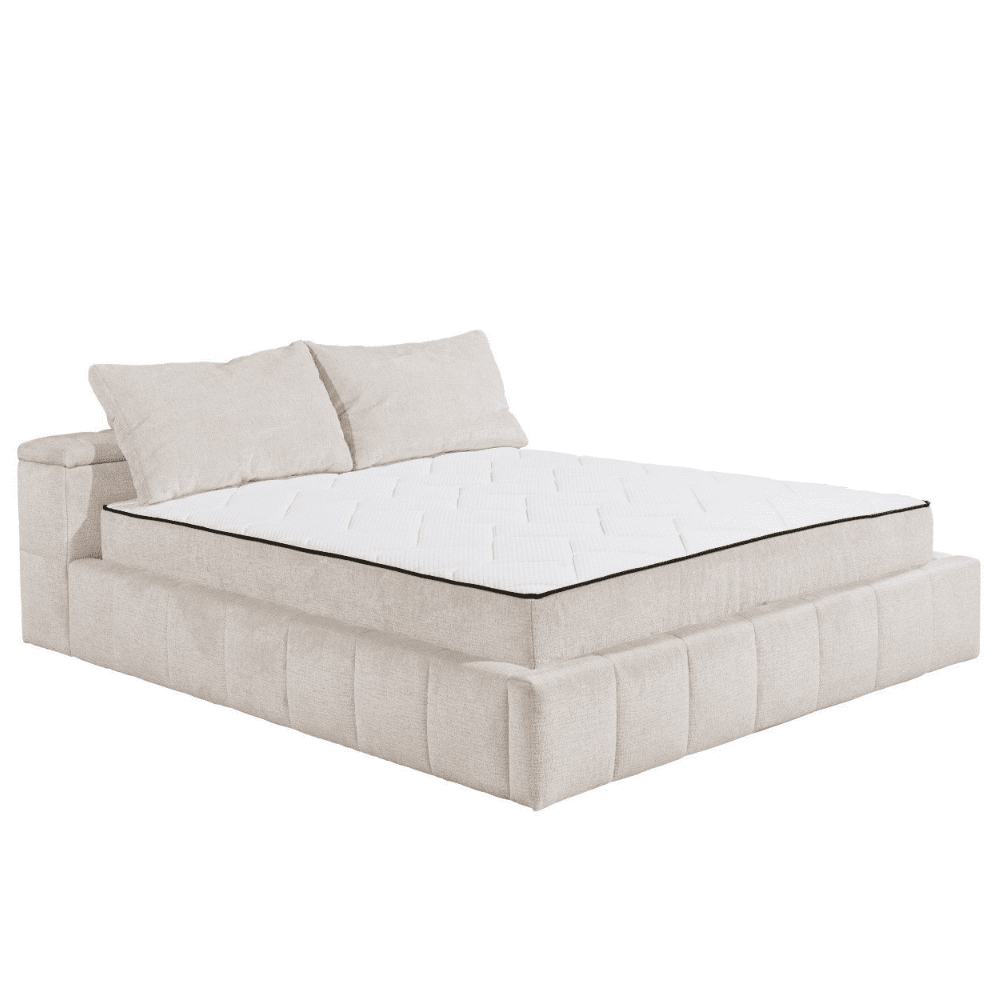 Bed Halston - Ivory | Slatted Base & Matress