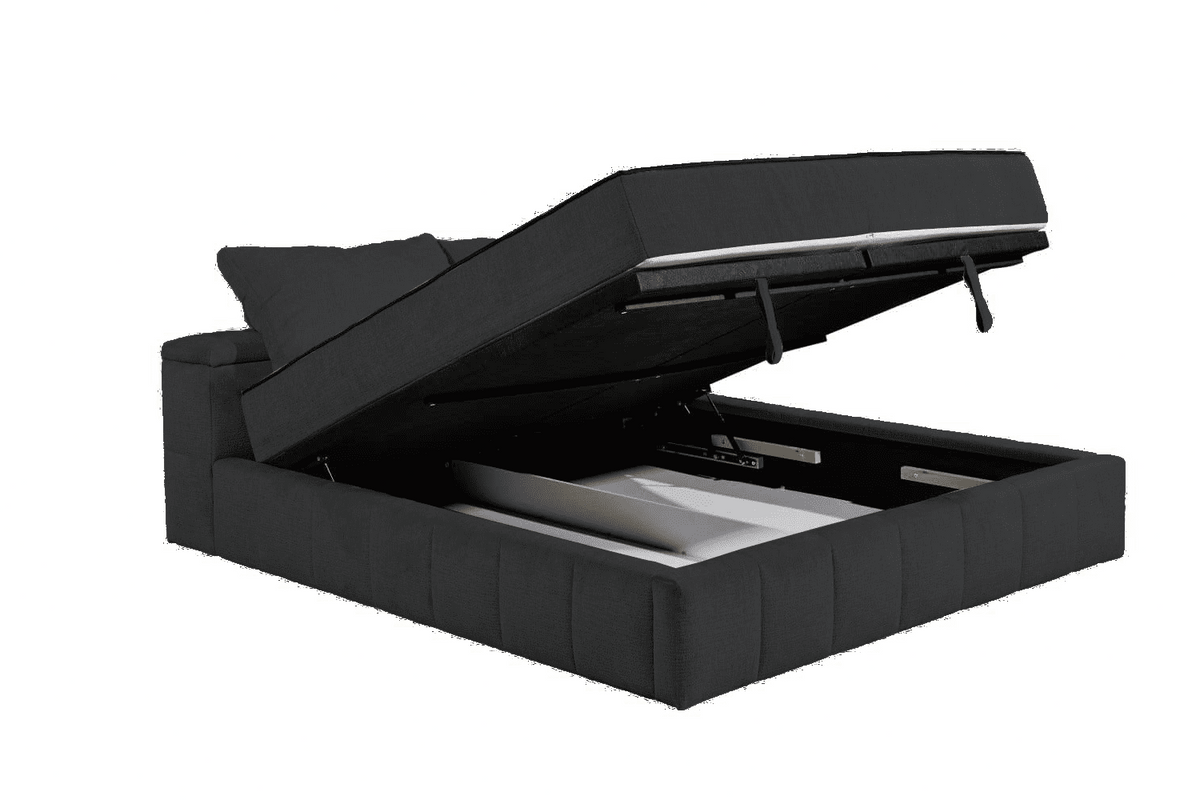 Bed Halston - Black | Slatted Base & Matress