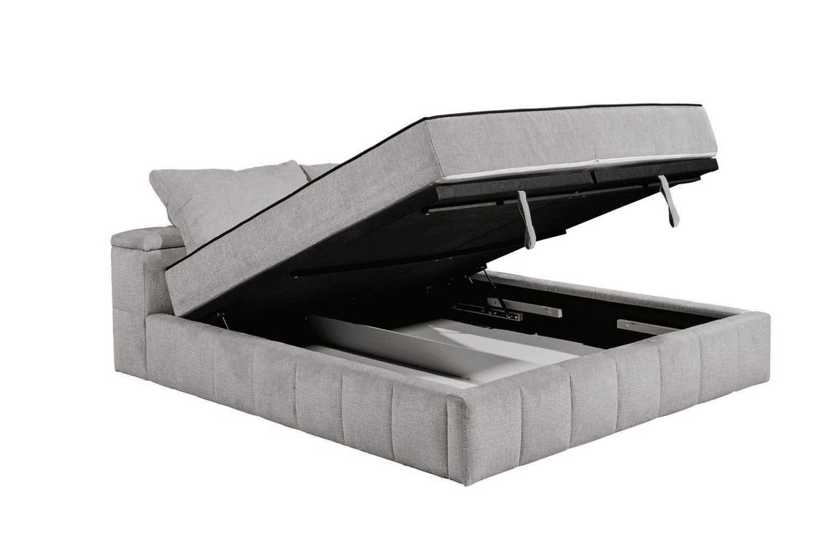 Bed Halston - Stone | Slatted Base & Matress