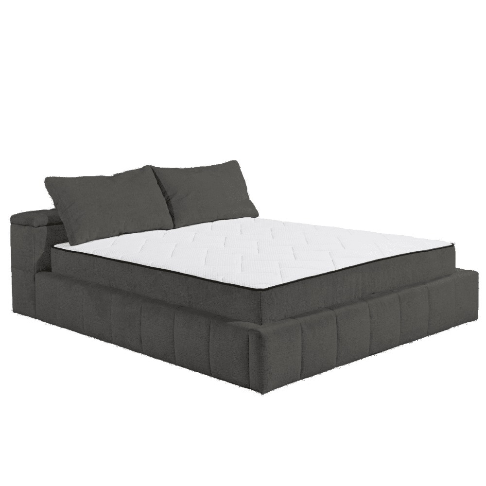 Bed Halston - Graphite | Slatted Base & Matress