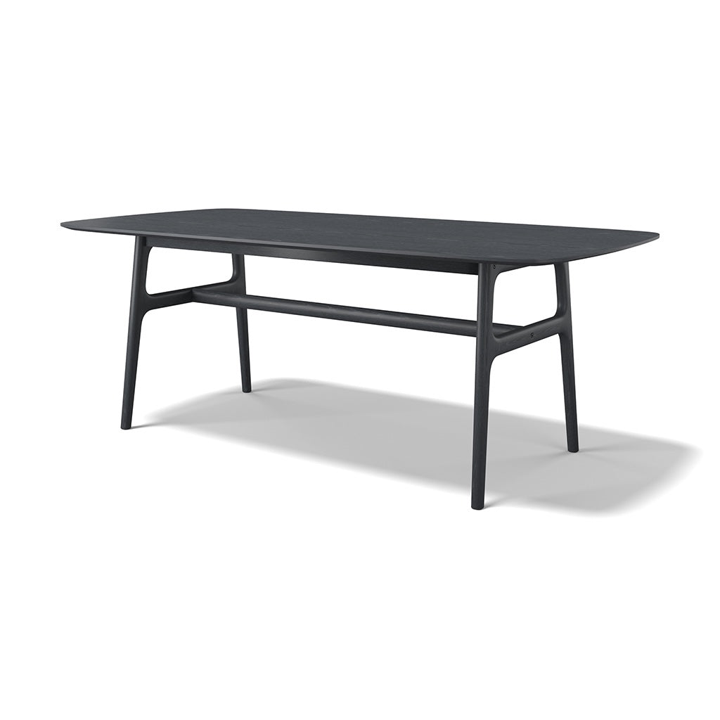 Baden dining table in black ash, 200 cm