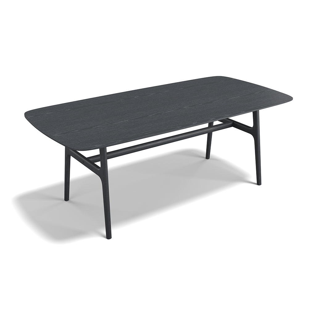 Baden dining table black ash angle