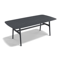 Baden dining table black ash angle