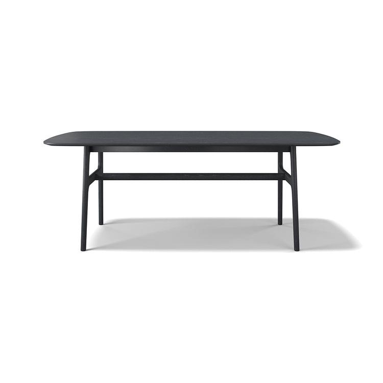 Baden dining table black ash top