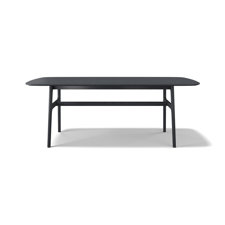 Baden dining table black ash top