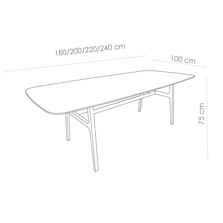 Baden dining table features