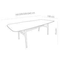 Baden dining table features