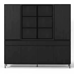 Display Cabinet Navarre Large - Glass Display - Black