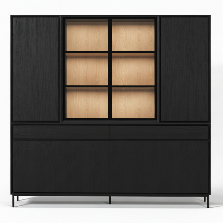 Navarre Large Showcase Cabinet - Vista frontale | Marcottestyle