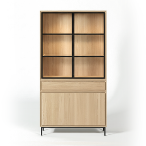 Display Cabinet Navarre Small - Glass Display - Solid Natural Oak