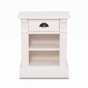 Nightstand - Annecy - Solid Wood - 50 x 33 x 60 cm - White