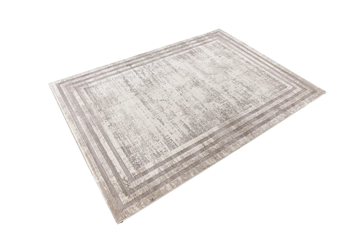 Low-Pile Rug - Alvora Taupe Border