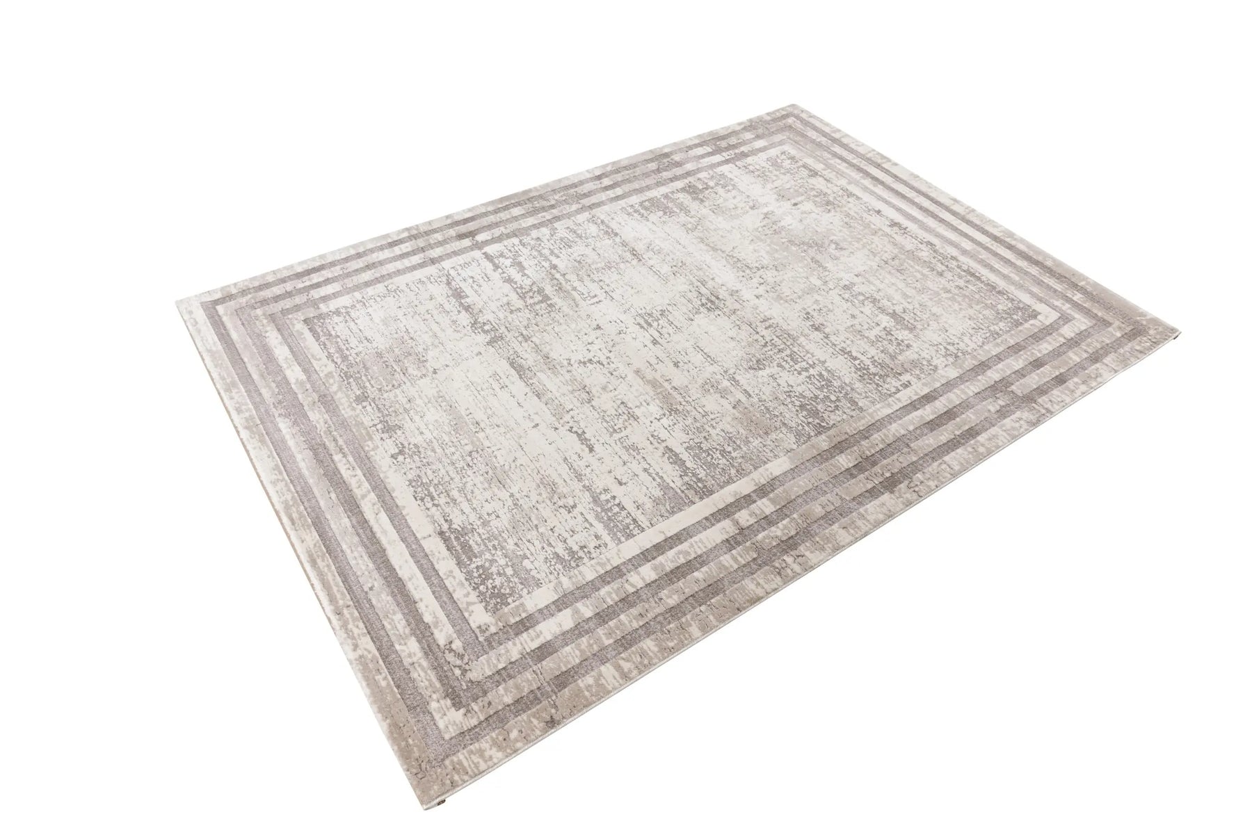Low-Pile Rug - Alvora Taupe Border