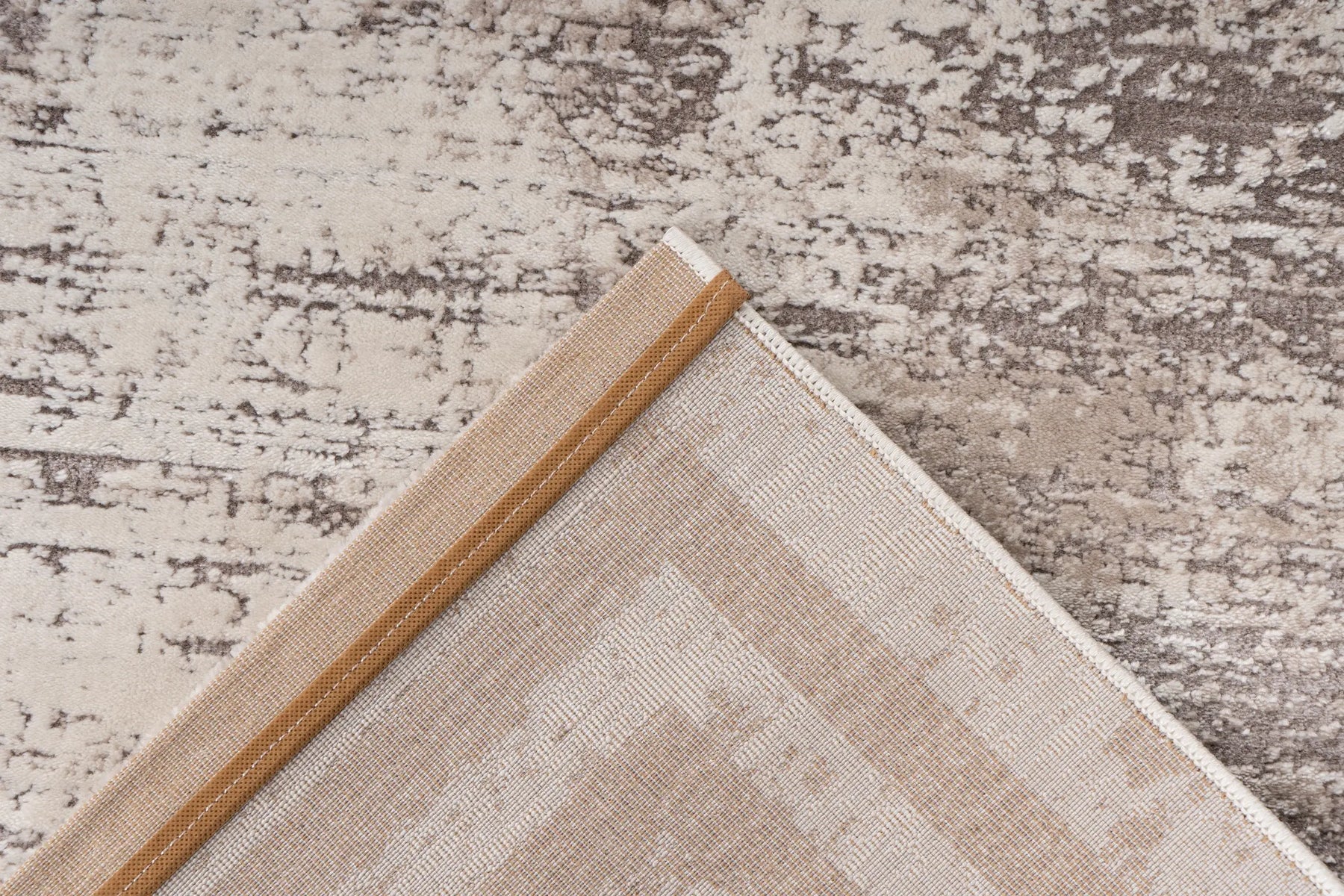 Low-Pile Rug - Alvora Taupe Border