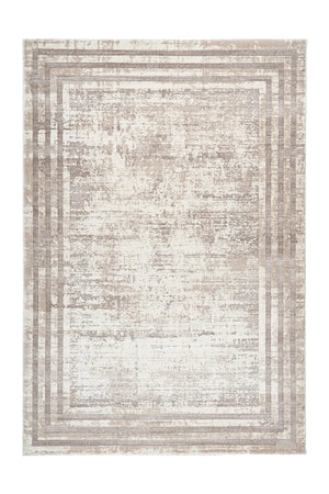 Low-Pile Rug - Alvora Taupe Border