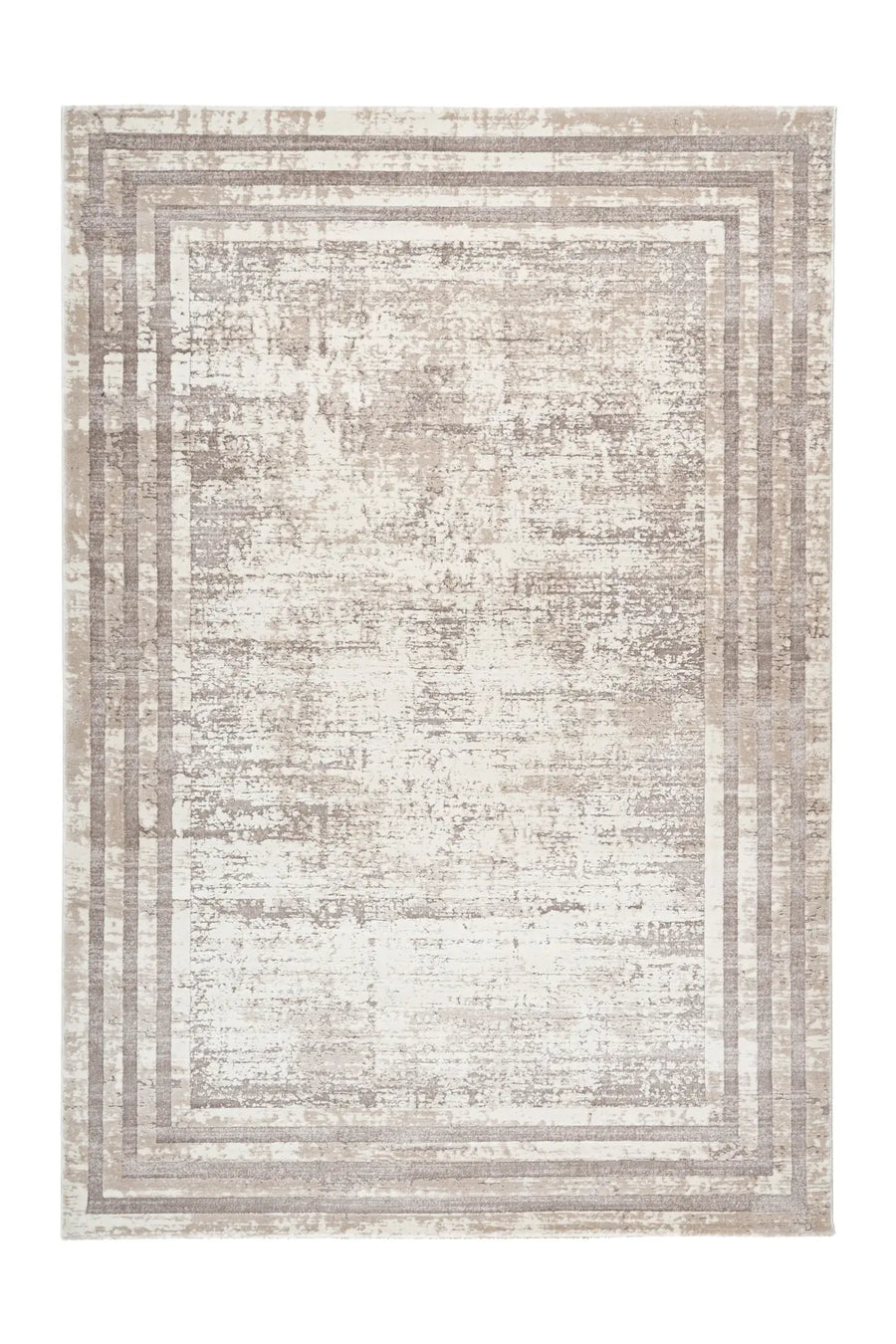 Low-Pile Rug - Alvora Taupe Border