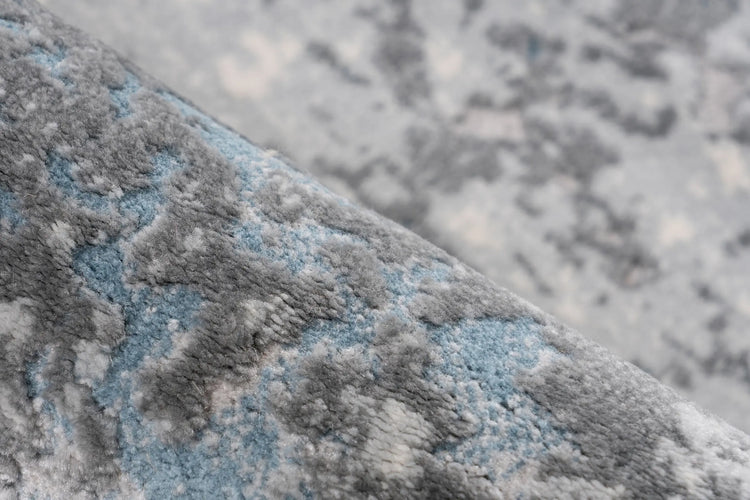 Low-Pile Rug - Alvora Blue Distressed
