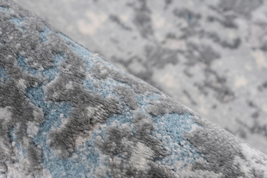 Low-Pile Rug - Alvora Blue Distressed